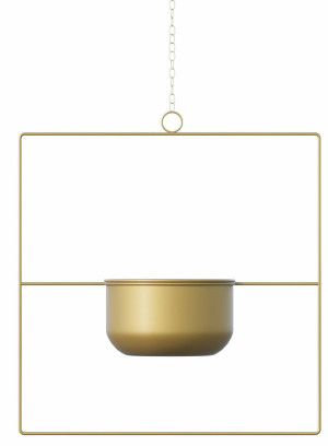 Doniczka Mocric 40 cm metalowa złota SELSEY