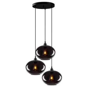 Lampa wisząca Communis x3 kaskada dymiony klosz 61 cm SELSEY