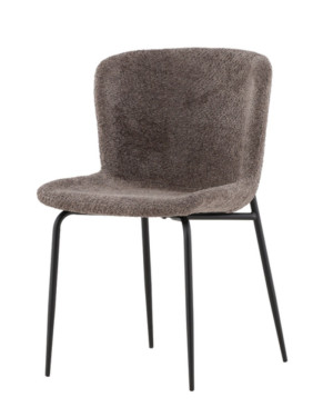 Krzesło tapicerowane Serveys ciemnoszare SELSEY