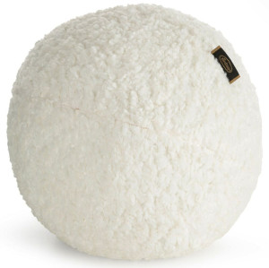 Poduszka-piłeczka Bukla średnica 24 cm kremowa SELSEY