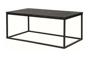 Ława nowoczesna Rossi 110x60 cm czarny marmur SELSEY