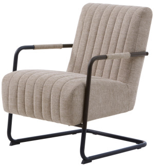 Fotel wypoczynkowy Trout z podłokietnikami beżowy SELSEY