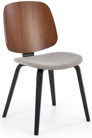 Krzesło Eveness drewniane orzech / szary SELSEY