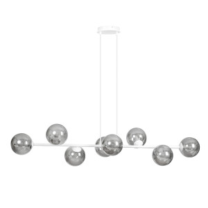 Lampa wisząca Sulmona biała z grafitowymi kloszami x8 SELSEY