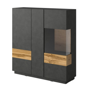 Komoda trzydrzwiowa Galaka wysoka Matera / Matera / Dąb wotan SELSEY