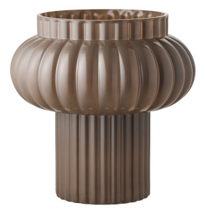 Wazon szklany Coveric 27 cm brązowy SELSEY