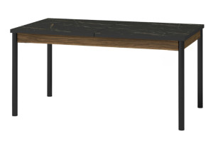 Stół rozkładany Prestigo 160-240x90 cm orzech warmia/czarny/san sebastian SELSEY