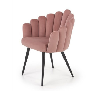 Krzesło tapicerowane Glidole różowe SELSEY