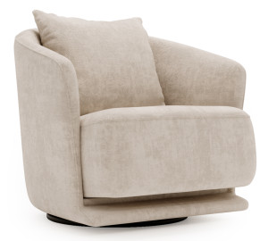 Fotel obrotowy Wish jasnobeżowy szenil SELSEY