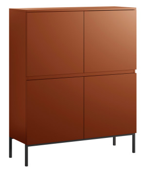 Komoda wysoka Bemmi 100 cm Ceglasty SELSEY