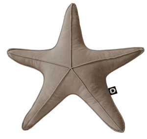 Poduszka dekoracyjna Velvet 43 cm rozgwiazda jasny brąz SELSEY