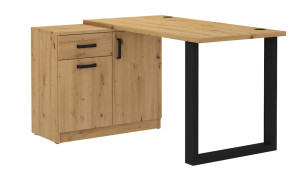 Biurko z komodą Stundly 138 cm Dąb artisan SELSEY