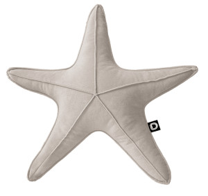 Poduszka dekoracyjna Velvet 43 cm rozgwiazda beż SELSEY