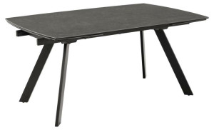 Stół do jadalni Canothe rozkładany ceramiczny czarny blat 160(240)x97x75 cm SELSEY