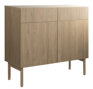 Komoda dwudrzwiowa Nolie z dwoma szufladami 100 cm Dąb Olejowany SELSEY