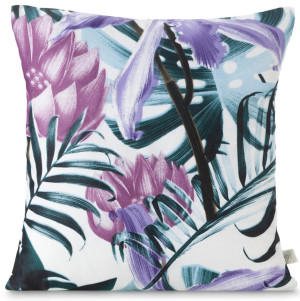 Poszewka na poduszkę Shorief 40x40 cm biało-zielona SELSEY