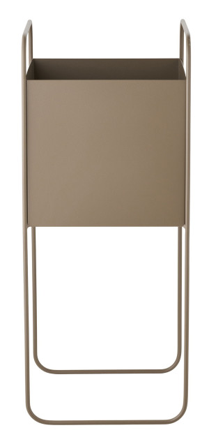 Doniczka na stelażu Deklas brązowa SELSEY