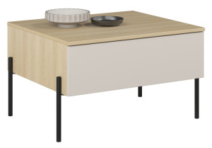 Ława kawowa Ore z szufladą 70x60 cm dąb lindberg/kaszmir SELSEY