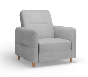 Fotel wypoczynkowy Dakari szary welur hydrofobowy SELSEY