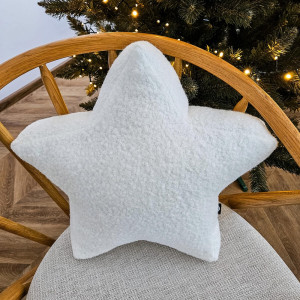 Poduszka Soft Loop 44x44 cm biała gwiazdka SELSEY