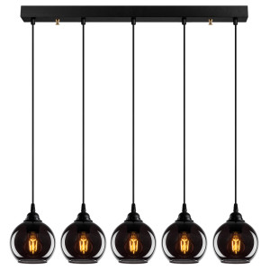 Lampa wisząca Communis x5 dymiony klosz SELSEY