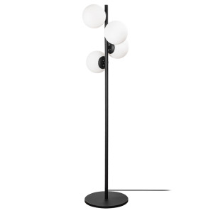 Lampa podłogowa Spinoza 130 cm czarno-biała SELSEY