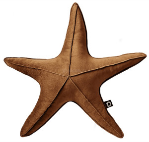 Poduszka dekoracyjna Velvet 50 cm rozgwiazda karmelowa SELSEY