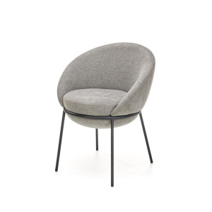 Krzesło tapicerowane Sivasagar popielate SELSEY