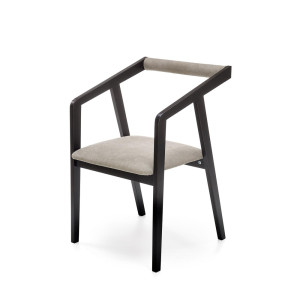 Krzesło z podłokietnikami Amaravati szare SELSEY