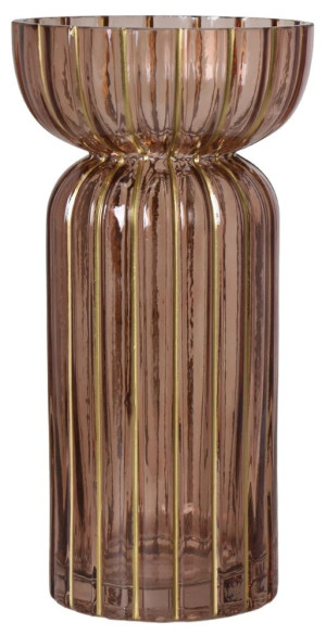 Wazon Durhes szklany brązowy SELSEY