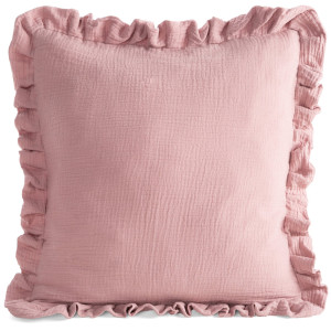 Poszewka na poduszkę Muslin 45x45 cm pudrowy róż SELSEY