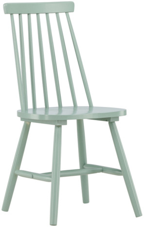 Krzesło drewniane Mowelly patyczak zwężane oparcie turkusowe SELSEY