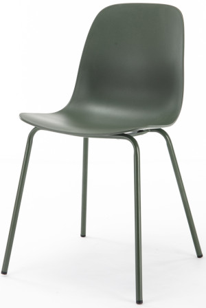 Krzesło Whitby na metalowej podstawie oliwkowe SELSEY