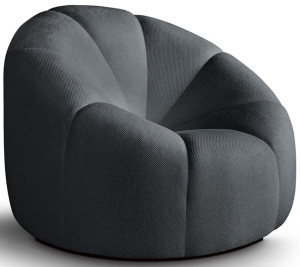 Fotel obrotowy Pumpkini grafitowy plecionka hydrofobowa SELSEY