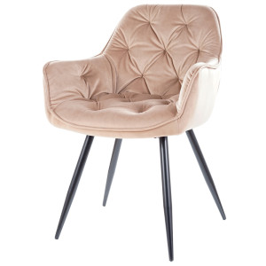 Krzesło tapicerowane Isseed beżowe SELSEY