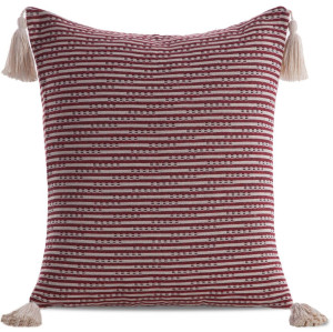Poszewka na poduszkę Boho 45x45 cm bordowa SELSEY