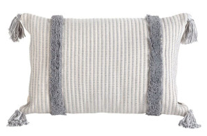 Poszewka na poduszkę Palermo 50x30 cm szaro-kremowa SELSEY