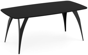 Stół rozkładany do jadalni Diffini 180-280x90 cm Czarny Molet z czarnymi nogami SELSEY
