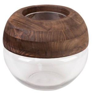 Wazon Grace z drewna i szkła SELSEY