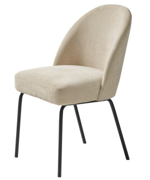 Krzesło tapicerowane Nelicials piaskowy szenil SELSEY