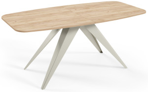 Stół rozkładany do jadalni Ferrory 180-218x90 cm Dąb Craft z nogami kaszmir SELSEY