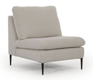 Fotel kubełkowy Mensanello ciemnobeżowy w tkaninie boucle SELSEY