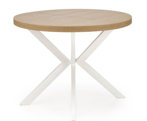 Stół rozkładany Obereler 100-250x100 cm dąb złoty/ biały SELSEY