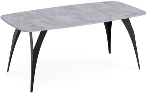 Stół rozkładany do jadalni Diffini 180-280x90 cm Bellato Szary z czarnymi nogami SELSEY