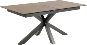 Stół do jadalni Kardema ceramiczny blat rozkładany o wzorze brązowej rdzy 168-210 cm SELSEY