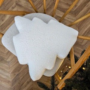 Poduszka Soft Loop 45x45 cm biała choinka SELSEY