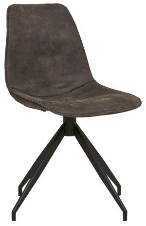 Krzesło obrotowe Scentle szare z czarnymi nogami SELSEY