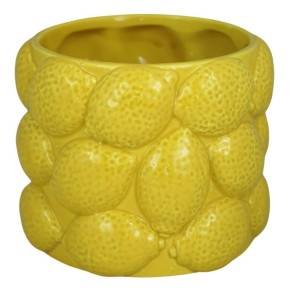 Doniczka ceramiczna Yuzuva 17,6 cm zółta SELSEY