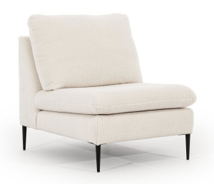 Fotel kubełkowy Mensanello beżowy w tkaninie boucle SELSEY