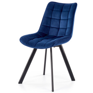 Krzesło tapicerowane Derisa granatowe SELSEY